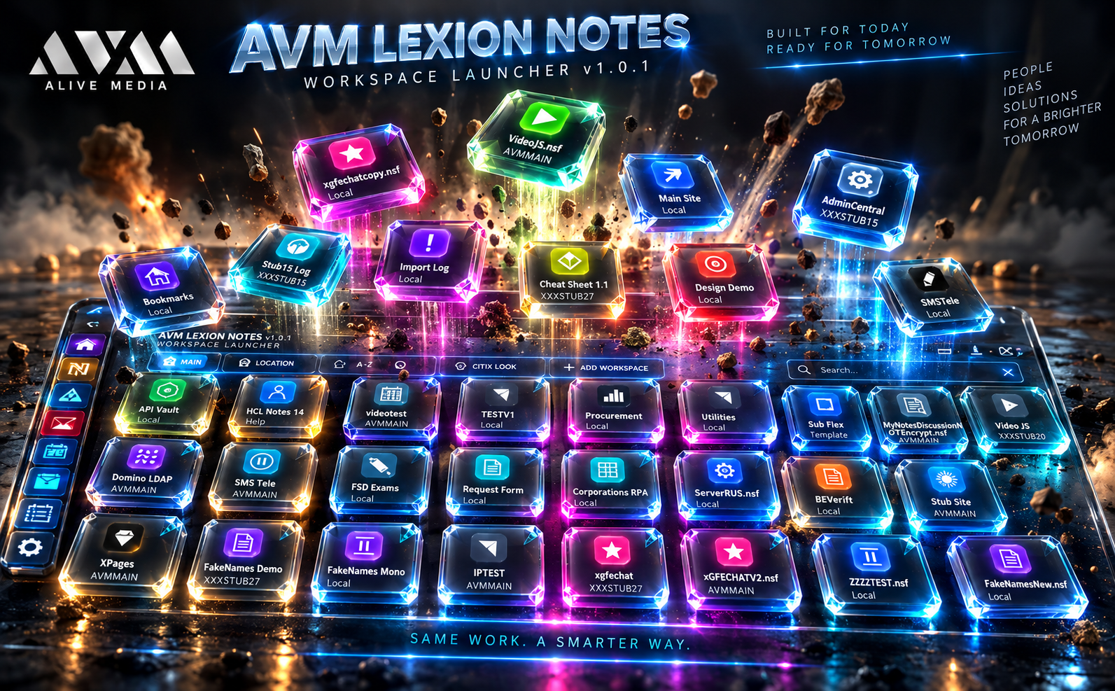 LEXION Notes workspace launcher